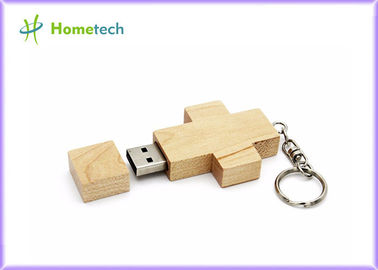 Dwarshalsband Houten USB-flashstation 2GB met Zeer belangrijk de Gravureembleem van de Kettingslaser