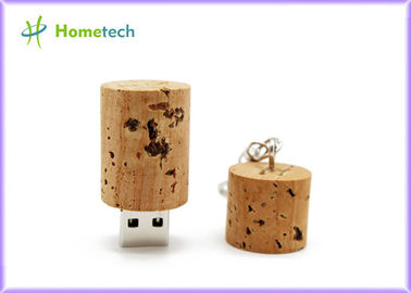 Houten het Geheugenstokken van flessenstop Gevormde USB 8GB/16GB/32GB met Zeer belangrijke Ketting
