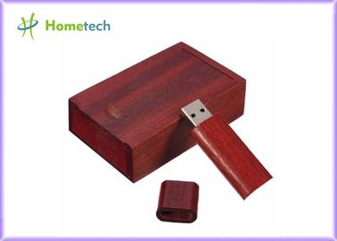 Van het het USB-flashstationregistreertoestel van de Rectagnelstijl de Druk van Coulor met Okkernoot Houten Doos
