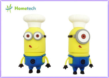 Van de de Flitsaandrijving van CHEF-KOKbeeldverhaal Aangepaste USB het Beeldverhaalmanier USB van Minion 4GB