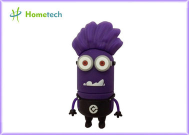 4GB/8GB Zachte rubber Leuke Purple van de de Flitsaandrijving van Beeldverhaalusb voor Kinderen