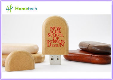 De Esdoorn Houten USB-flashstation van de bamboeokkernoot/van de penaandrijving usb de Gravureembleem van de schijflaser usb 2,0 & 3,0 Flitsaandrijving