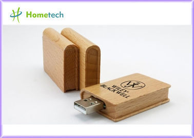 Veiligheid 4GB, 8GB, 32GB de Flitsaandrijving van Boek Houten USB met Hoge Gegevensoverdracht