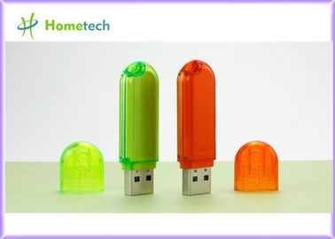 USB-van de de Vouwenpen van de Flashgeheugenaandrijving het Blauwe, Plastic USB-flashstation met Keychain voor Gift
