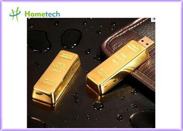 Het hoge Eind USB 1.1/2.0 Metaal Duim drijft Gouden Bar 2GB 4GB 8GB 16GB 32GB