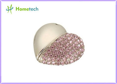 Het roze Hart Usb van de Kristalliefde 2,0 giften van het de Tegenhanger4gb 8GB fow huwelijk van USB-flashstationusb