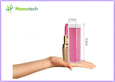 De roze Navulbare Bank van de Lippenstiftmacht/Draagbare Mobiele Machtsbank 2200mAh