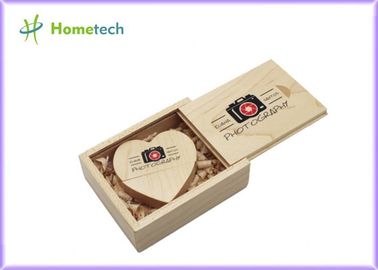 Van de het Flashgeheugenstok van ECO Houten USB van de de Pen64gb Douane Waterdichte het EMBLEEM Volledige Kleurendruk