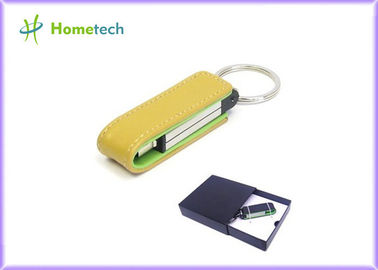 16GB USB 2.0 de Flitsschijf van Leerusb/de Gele Schijf Windows Vista van Leeru