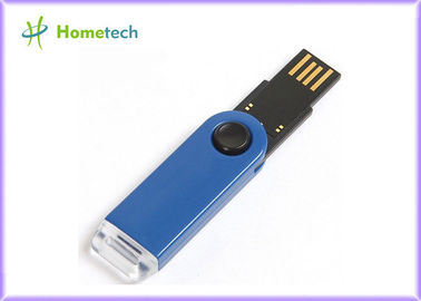 De blauwe Plastic Stokken van Draaiusb voor Giften, Plastic 32gb Flitsaandrijving
