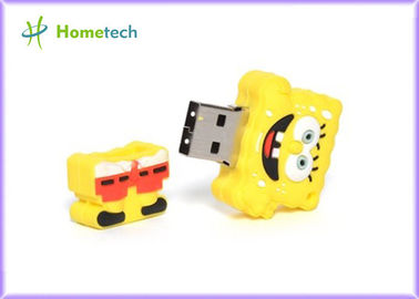 De gele SpongeBob-van de de Flitsaandrijving van Beeldverhaalusb Overdracht van het de Rechthoekdossier