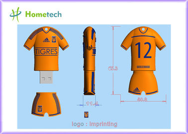 Het gepersonaliseerde Aangepaste USB-van het de voetbalteam van de Flitsaandrijving TIGRES van het poolooverhemd geheugen van het Beeldverhaalusb