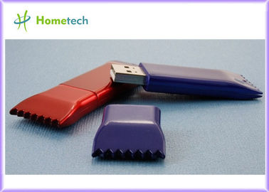 Blauwe de Flitsaandrijving van Rechthoek Plastic USB/usb flitsaandrijving keychain