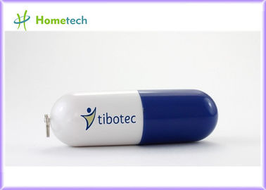 Blauw pillen plastic USB-flashstation 256mb/van het geheugenusb van 512mb bulk Plastic PEN 2,0 Gelezen interface