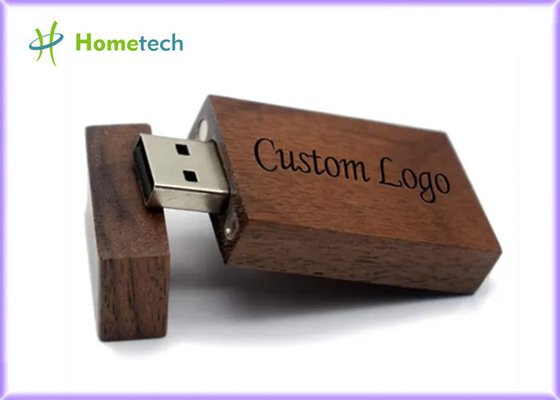 Gegraveerd USB 2,0 EPS 128GB 64GB 10MB/S Houten FCC van de Flitsaandrijving