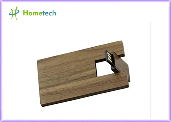 Okkernoot Houten Kaart USB 2,0 het Geheugenstok van de Flitsaandrijving