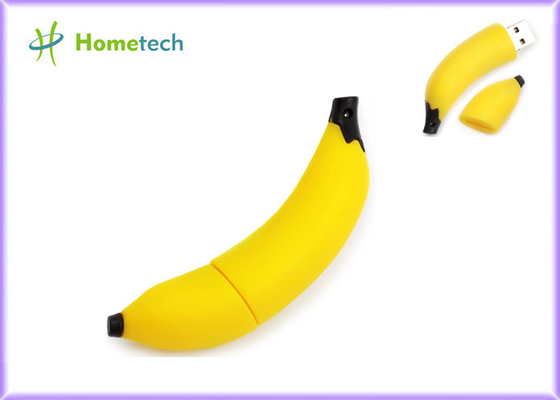 Leuk die Fruitontwerp USB 2,0 de Banaan van de Flitsaandrijving 4GB 8GB voor Promotiegift wordt gevormd