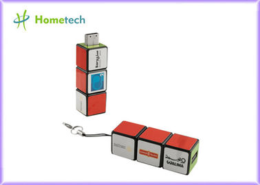 1GB, 2GB Plastic USB-van de Kubususb van Rubik van de Flitsaandrijving Magische de Penaandrijving